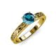 3 - Maren Classic 6.50 mm Round London Blue Topaz Solitaire Engagement Ring 