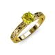 3 - Maren Classic 6.00 mm Round Yellow Diamond Solitaire Engagement Ring 