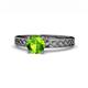 1 - Maren Classic 6.50 mm Round Peridot Solitaire Engagement Ring 