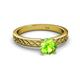 4 - Maren Classic 6.50 mm Round Peridot Solitaire Engagement Ring 