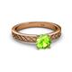 4 - Maren Classic 6.50 mm Round Peridot Solitaire Engagement Ring 