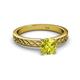 4 - Maren Classic 6.00 mm Round Yellow Diamond Solitaire Engagement Ring 