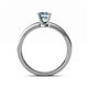 5 - Maren Classic 6.50 mm Round Aquamarine Solitaire Engagement Ring 