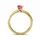 5 - Maren Classic 6.50 mm Round Pink Tourmaline Solitaire Engagement Ring 