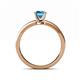 5 - Maren Classic 6.50 mm Round Blue Topaz Solitaire Engagement Ring 