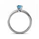 5 - Maren Classic 6.50 mm Round Blue Topaz Solitaire Engagement Ring 