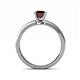 5 - Maren Classic 6.50 mm Round Red Garnet Solitaire Engagement Ring 