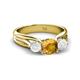 2 - Alyssa Citrine and White Sapphire Three Stone Engagement Ring 