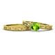 1 - Florie Classic Peridot Solitaire Bridal Set Ring 
