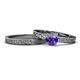 1 - Cael Classic Iolite Solitaire Bridal Set Ring 