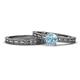 1 - Rachel Classic Aquamarine Solitaire Bridal Set Ring 