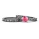 1 - Rachel Classic Pink Tourmaline Solitaire Bridal Set Ring 
