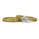1 - Rachel Classic Diamond Solitaire Bridal Set Ring 