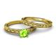 4 - Rachel Classic Peridot Solitaire Bridal Set Ring 