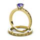 3 - Niah Classic Tanzanite Solitaire Bridal Set Ring 