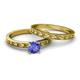 4 - Niah Classic Tanzanite Solitaire Bridal Set Ring 