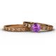 1 - Niah 0.87 ct Classic Amethyst Solitaire Bridal Set Ring  