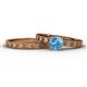 1 - Niah Classic Blue Topaz Solitaire Bridal Set Ring 