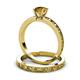 3 - Niah Classic Citrine Solitaire Bridal Set Ring 