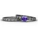 1 - Niah Classic Iolite Solitaire Bridal Set Ring 