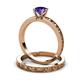 3 - Niah Classic Iolite Solitaire Bridal Set Ring 