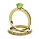 3 - Niah Classic Peridot Solitaire Bridal Set Ring 
