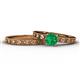1 - Niah Classic Emerald Solitaire Bridal Set Ring 