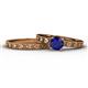 1 - Niah Classic Blue Sapphire Solitaire Bridal Set Ring 