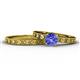 1 - Niah Classic Tanzanite Solitaire Bridal Set Ring 