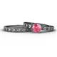 1 - Niah 0.87 ct Classic Pink Tourmaline Solitaire Bridal Set Ring  