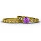 1 - Niah 0.87 ct Classic Amethyst Solitaire Bridal Set Ring  