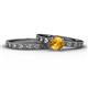 1 - Niah Classic Citrine Solitaire Bridal Set Ring 