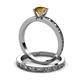 3 - Niah Classic Citrine Solitaire Bridal Set Ring 