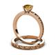 3 - Niah Classic Citrine Solitaire Bridal Set Ring 