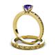 3 - Niah Classic Iolite Solitaire Bridal Set Ring 