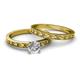 4 - Niah Classic Diamond Solitaire Bridal Set Ring 
