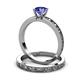 3 - Niah Classic Tanzanite Solitaire Bridal Set Ring 