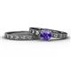 1 - Niah 0.80 ct Classic Iolite Solitaire Bridal Set Ring  