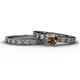 1 - Niah Classic Smoky Quartz Solitaire Bridal Set Ring 