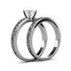 5 - Niah Classic White Sapphire Solitaire Bridal Set Ring 