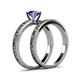 5 - Niah Classic Iolite Solitaire Bridal Set Ring 