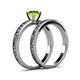 5 - Niah Classic Peridot Solitaire Bridal Set Ring 