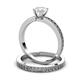 3 - Janina Classic White Sapphire Solitaire Bridal Set Ring 