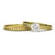 1 - Janina Classic White Sapphire Solitaire Bridal Set Ring 
