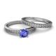4 - Janina Classic Tanzanite Solitaire Bridal Set Ring 