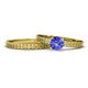 1 - Janina Classic Tanzanite Solitaire Bridal Set Ring 