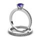 3 - Janina Classic Iolite Solitaire Bridal Set Ring 