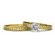 1 - Janina Classic Diamond Solitaire Bridal Set Ring 