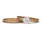 1 - Janina Classic White Sapphire Solitaire Bridal Set Ring 