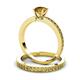 3 - Janina Classic Citrine Solitaire Bridal Set Ring 